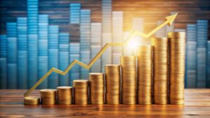 inversiones y ahorro financiero concepto visual