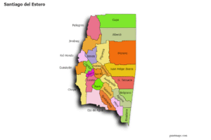 mapa detallado de supermercados en santiago del estero