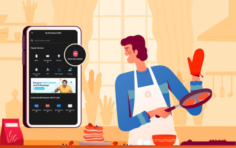 persona pagando factura de gas online