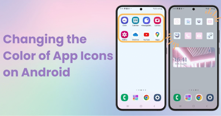 smartphone android con iconos de aplicaciones coloridas