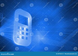 telefono movil con icono de candado brillante