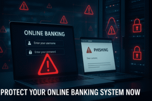 usuario ingresando a plataforma digital bancaria segura